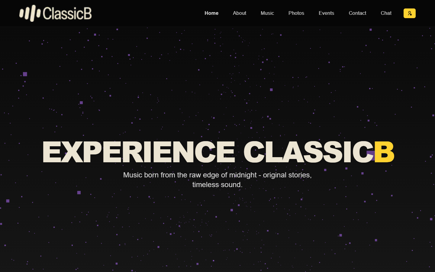 The ClassicB music brand website homepage